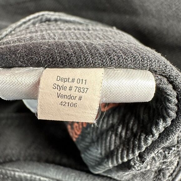 Eddie Bauer Size 8 Black Boot Cut Mid Rise Corduroy Pants Slacks Trouser 28x30.5 - Picture 10 of 11